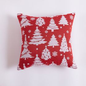Pillow Cover Christmas Tree Snowflake David's Deer Snowman (Option: Tree Snowflake-45x45cm Pillow Core)