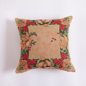 Pillow Cover Christmas Tree Snowflake David's Deer Snowman (Option: Bell-45x45cm Pillow Core)